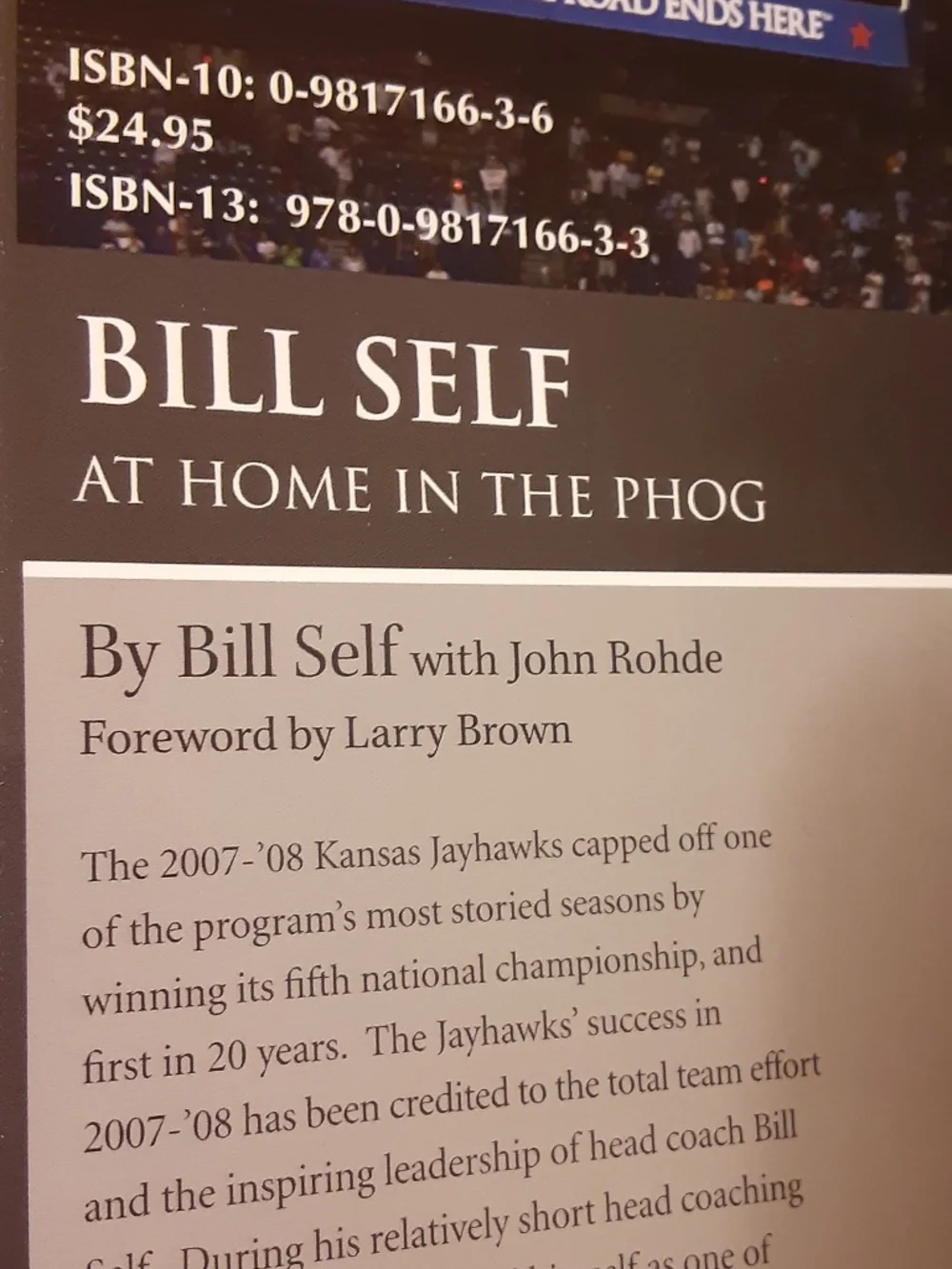 Bill Self At Home In The Phog Hardback Book